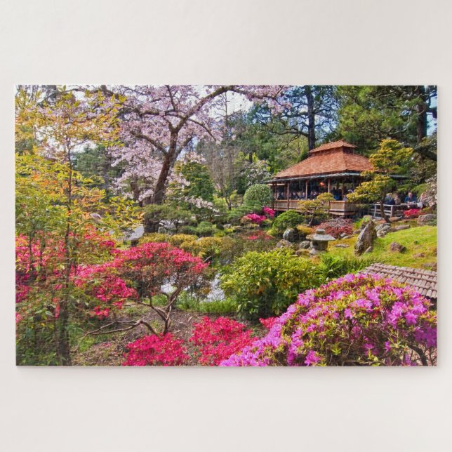 Japanischer Frühlingsgarten Puzzle (Horizontal)