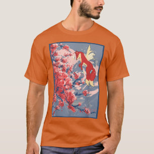 Japanischer Fuchs Kirschblüten Sakura Blume Vintag T-Shirt