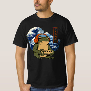 Japanischer Gamer Frosch Art Männer Frauen Jungen T-Shirt