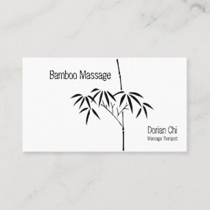 Japanischer Garten Bamboo Massage Therapeut Visitenkarte