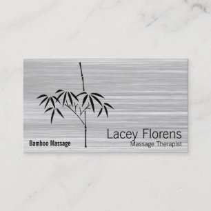 Japanischer Garten Bambus Farbverlauf zerkratzt Visitenkarte