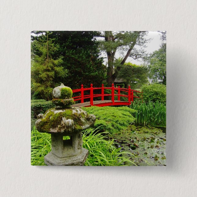 Japanischer Garten Button (Vorderseite)
