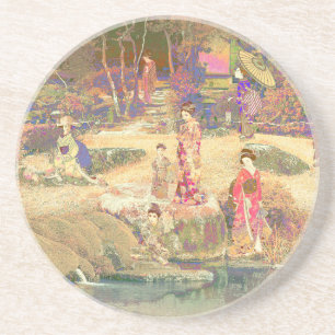 Japanischer Garten II / Gewaschene Edition Getränkeuntersetzer