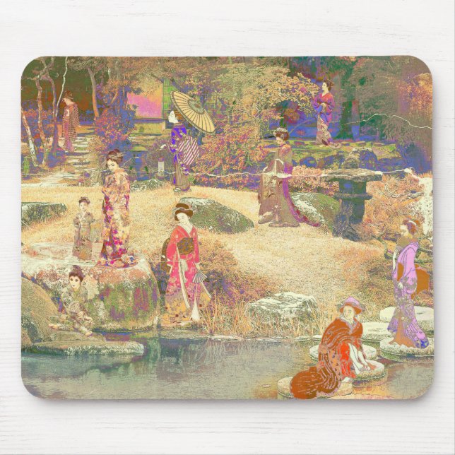 Japanischer Garten II / Waschmaschine Mousepad (Vorne)