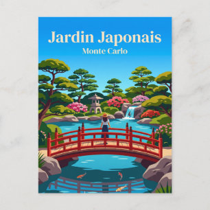 Japanischer Garten (Jardin Japonais) Monaco Postkarte