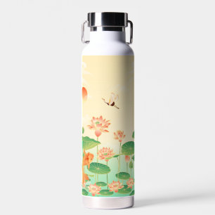 Japanischer-Garten-Koi-Teich und Seerosen Kunst Trinkflasche