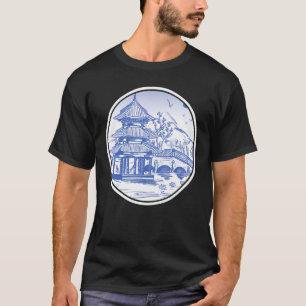 Japanischer Garten Linie Japan Tempel Japanische Ä T-Shirt