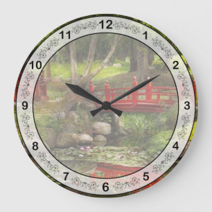 Japanischer Garten - Meditation Große Wanduhr