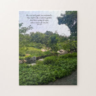Japanischer Garten mit Isaiah 58:11 Puzzle