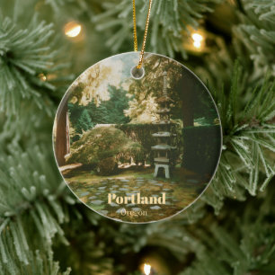 Japanischer Garten, Portland, Oregon Souvenir Keramik Ornament