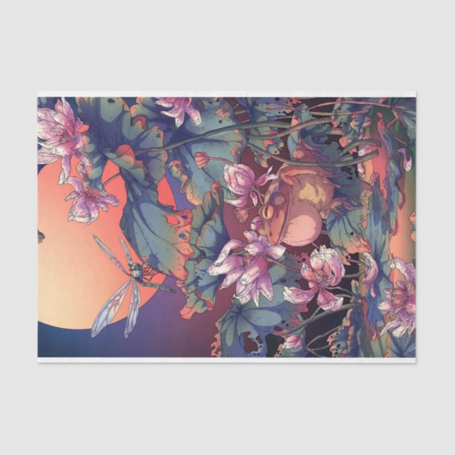 Japanischer Garten Seidenpapier (Vorderseite)