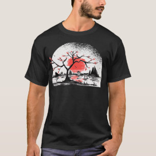 japanischer Garten torii japanese samurai T-Shirt