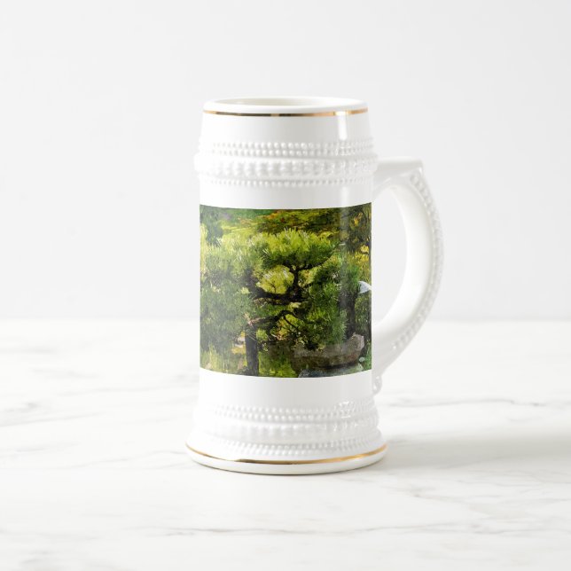 Japanischer Garten - Traditionelle Ästhetik Bierglas (VorderseiteRechts)