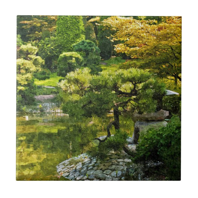 Japanischer Garten - Traditionelle Ästhetik Fliese (Vorderseite)