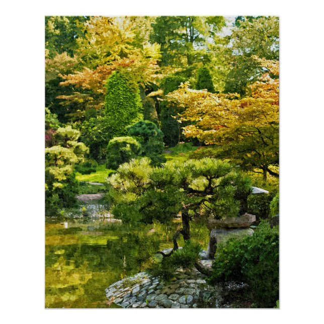Japanischer Garten - Traditionelle Ästhetik Poster (Vorderseite)