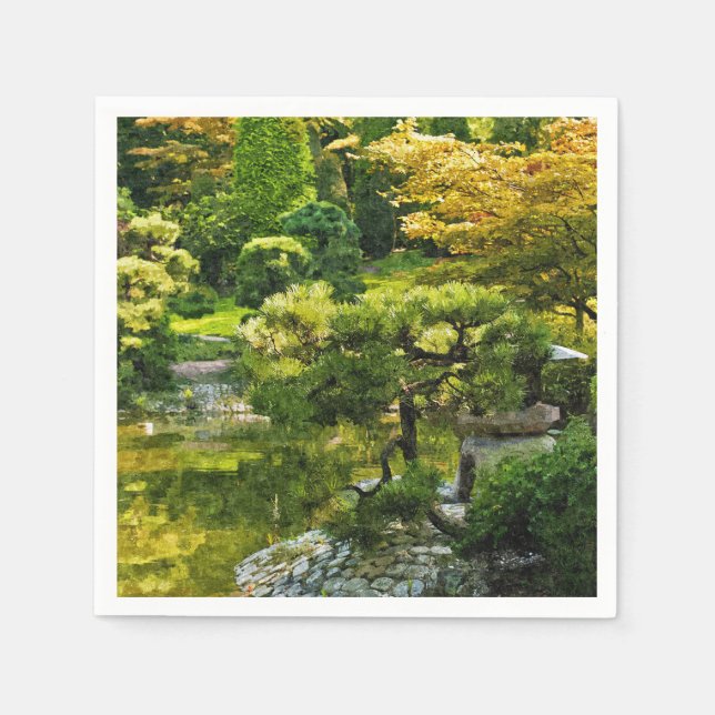 Japanischer Garten - Traditionelle Ästhetik Serviette (Vorderseite)
