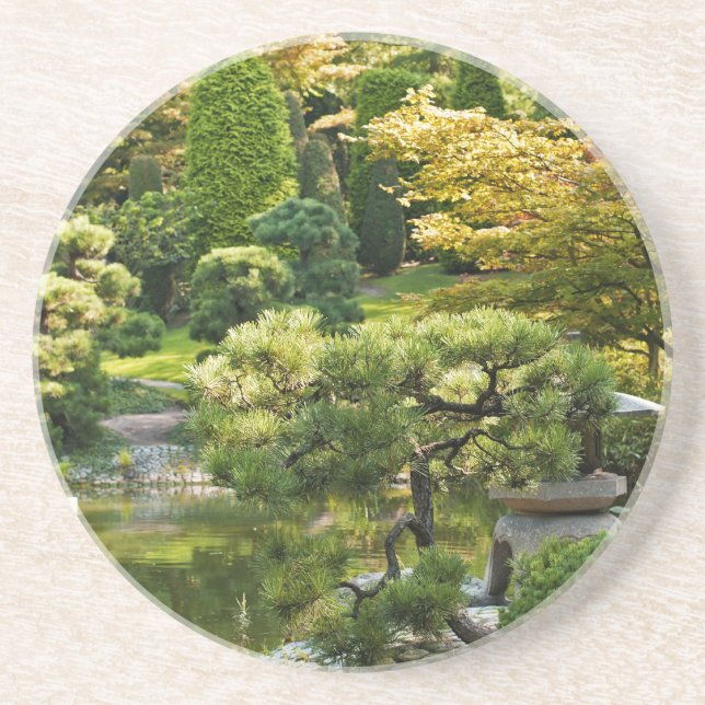 Japanischer Garten-Untersetzer Sandstein Untersetzer (Vorne)