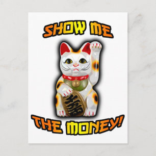 JAPANISCHER Geld CAT Maneki Neko Postkarte