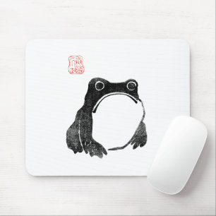 Japanischer Grumpy Frosch Toad Unbeeindrucktes Tie Mousepad