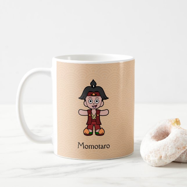 Japanischer Held Peach Boy Momotaro Tasse (Mit Donut)