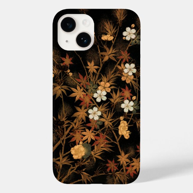 Japanischer Herbst iPhone Case mit Vintagem Kunstw (Rückseite)
