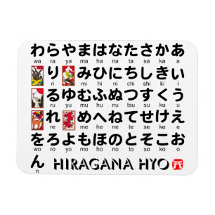 Japanischer Hiragana-Tisch (Hanafuda) Magnet