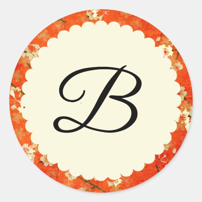 Japanischer Hochzeitsticker Runder Aufkleber (Vorderseite)