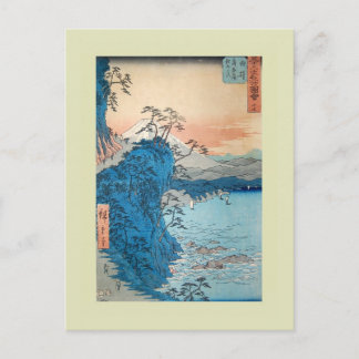 Japanischer Holzblock Postkarte