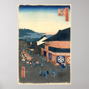 Japanischer Holzschnitt-Kunstprint Shitaya Hirokōj Poster