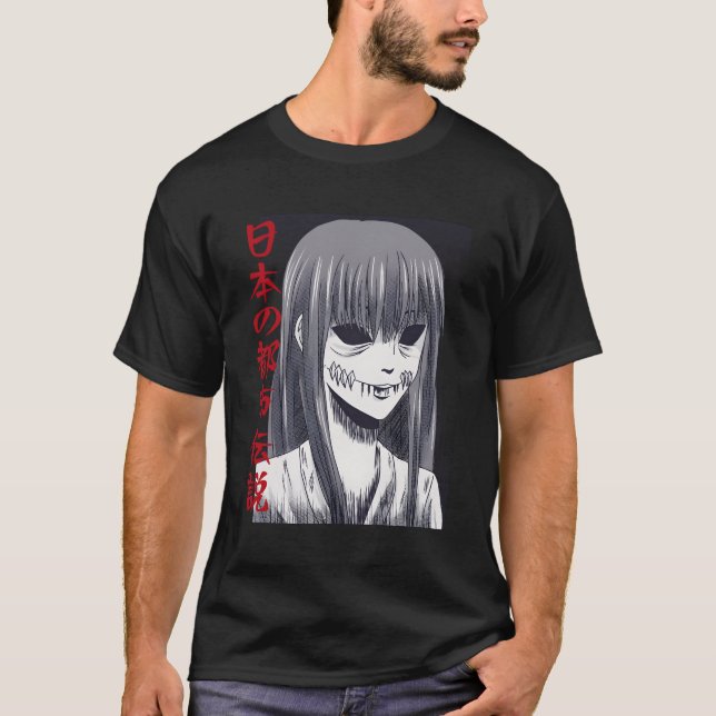 Japanischer Horror Kanji Japanisch Urban Legends A T-Shirt (Vorderseite)