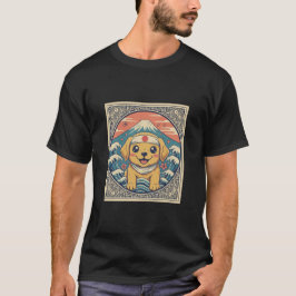 Japanischer Hund Kanagawa-Welle Kunst Essential T-Shirt