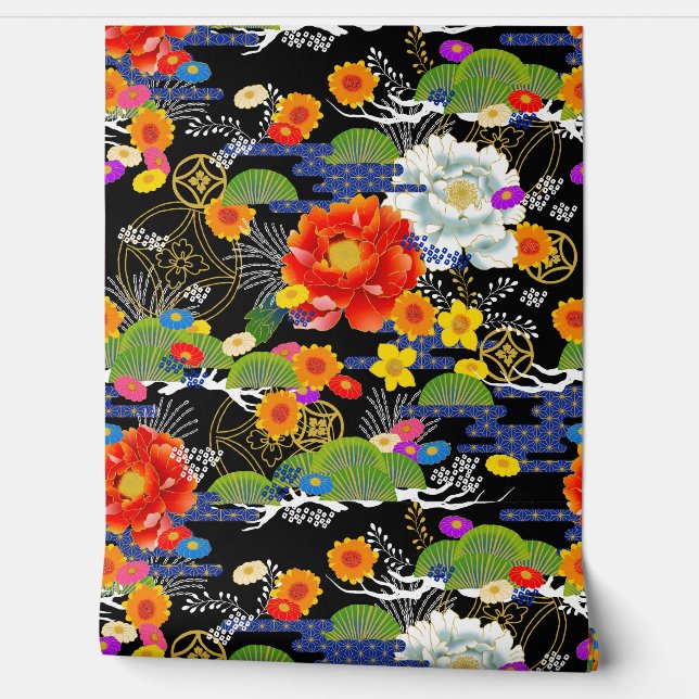 japanischer Jugendstil Tapete (Abrollen)