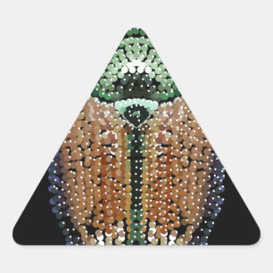 Japanischer Käfer Dreieckiger Aufkleber