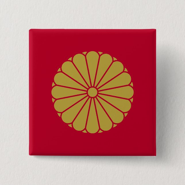 Japanischer Kaiser, Japan-Flagge Button (Vorderseite)