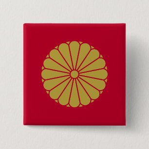 Japanischer Kaiser, Japan-Flagge Button