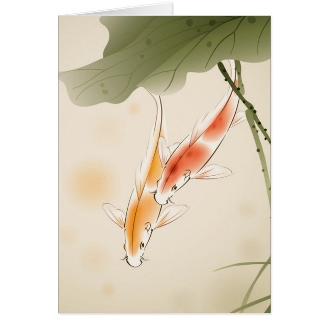 Japanischer Karpfen fischt Schwimmen im Lotosteich (Vorne)