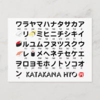 Japanischer Katakana-Tisch (Sushi)
