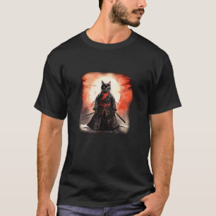 Japanischer Katze Samurai - Dunkle Ästhetik Neko K T-Shirt