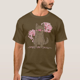 Japanischer Kawaii Sakura Kirschblüten Kai Ken Hun T-Shirt