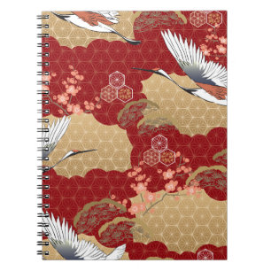 Japanischer Kimono Kirschblüten Notizblock