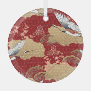 Japanischer Kimono Kirschblüten Ornament Aus Glas