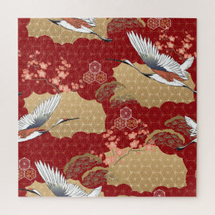 Japanischer Kimono Kirschblüten Puzzle