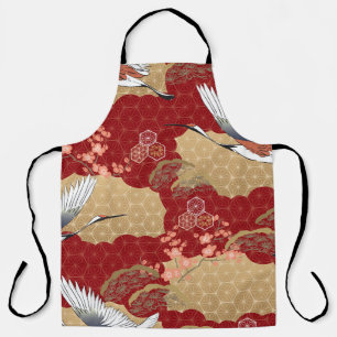 Japanischer Kimono Kirschblüten Schürze