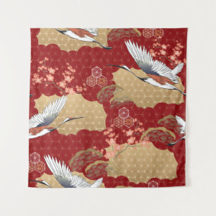 Japanischer Kimono Kirschblüten Wandteppich