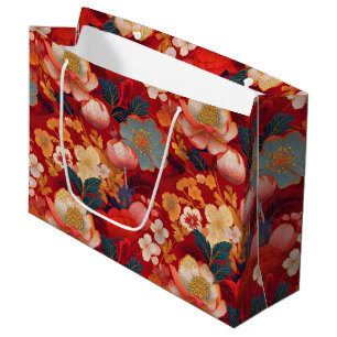 Japanischer Kimono Muster Geschenktasche Große Geschenktüte