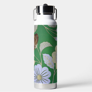 Japanischer KIMONO Stoff, Blumenmuster Trinkflasche