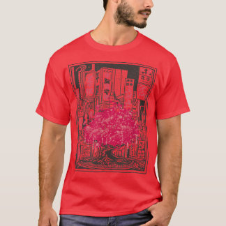 Japanischer Kirschbaum Blossom Japan City Sakura T-Shirt