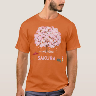 Japanischer Kirschblossom Pink Sakura Blume Tree H T-Shirt
