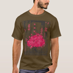 Japanischer Kirschblossom Tree Stadt Sakura Anime  T-Shirt