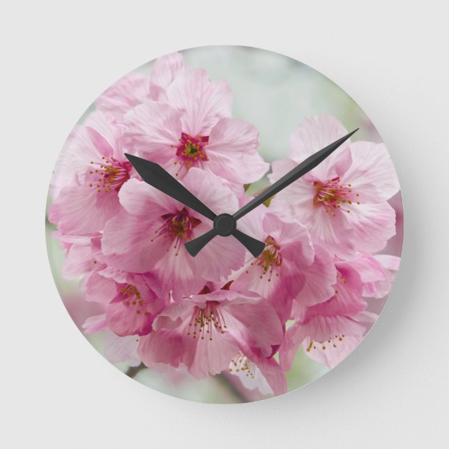 Japanischer Kirschblossom, Wall-Uhr Runde Wanduhr (Vorderseite)